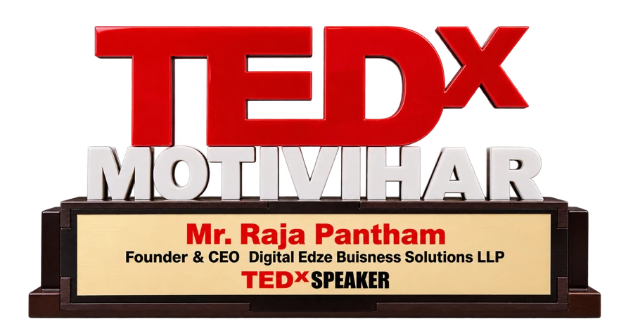 TEDx Moti Vihar speaker plaque for Raja Pantham