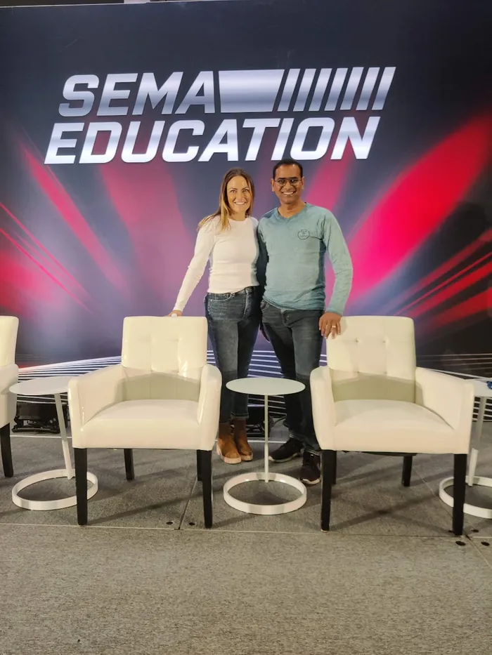 Raja Pantham at SEMA Education, Las Vegas Convention Center