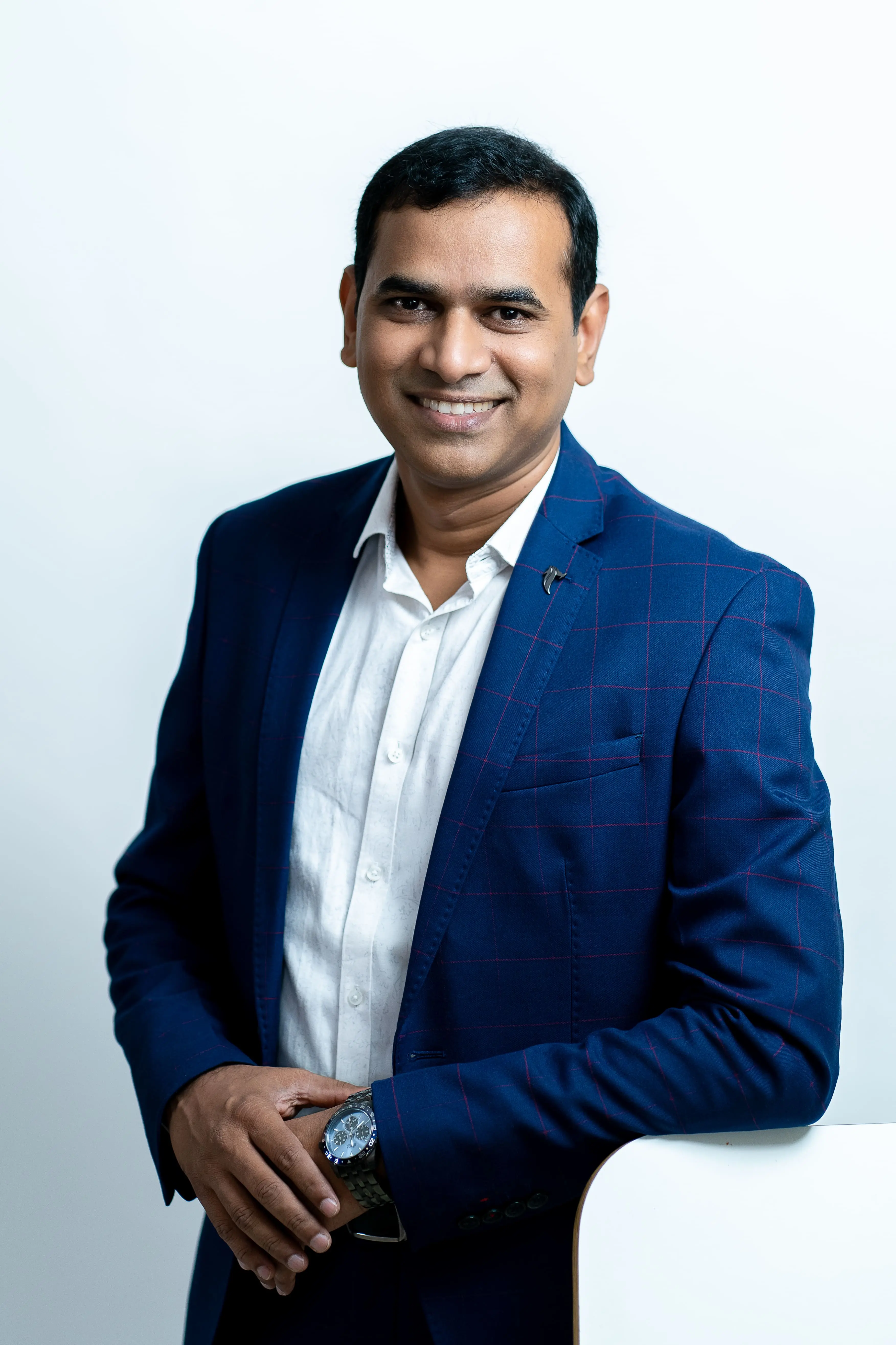 Raja Pantham, business growth consultant and speaker, on stage